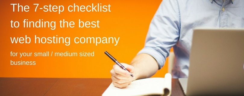 web hosting company checklist