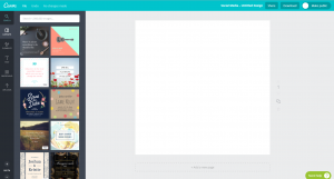 Screenshot von Canva