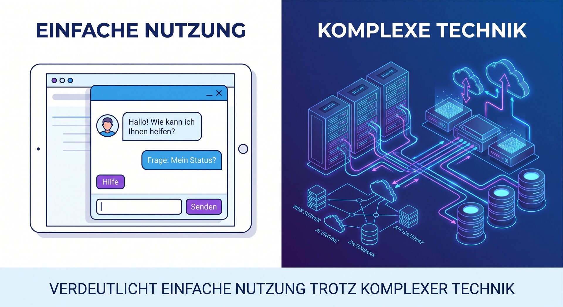 Was ist Open WebUI? Das Web-Interface für lokale KI-Modelle (2026) 1 openwebui einfache nutzung komplexe technik infografik
