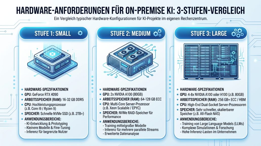 On-Premise KI: Enterprise-Lösungen für maximale Kontrolle 1 infografik hardware