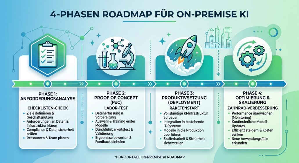 On-Premise KI: Enterprise-Lösungen für maximale Kontrolle 3 infografik-roadmap