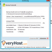 Die Fortschritts-Anzeige der Online-Backup-Software
